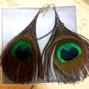 ❤️❤️FREE! Peacock feather‎ earrings